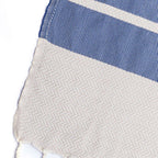 Plaid coton bleu marine LIV    febronie.com