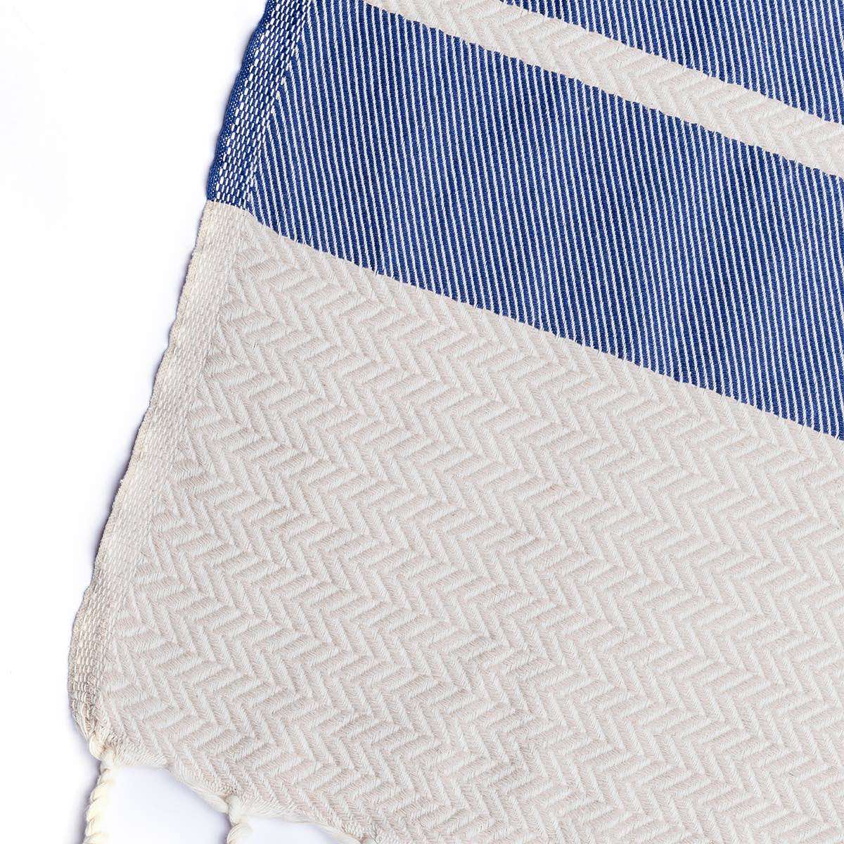 Plaid coton bleu marine LIV