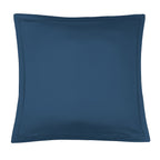 Parure + taies 50x70 satin de coton bleu indigo JULIA