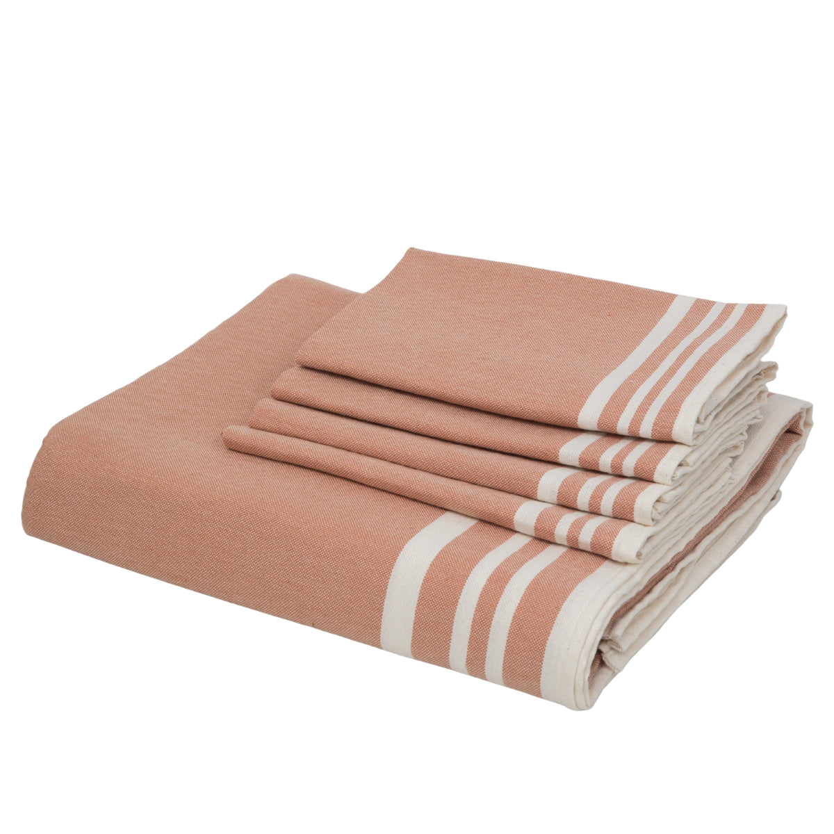 Nappe + 8 serviettes coton 180x350 MAHDIA