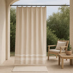 Panneau de rideau coton 180x200 MAHDIA - lin