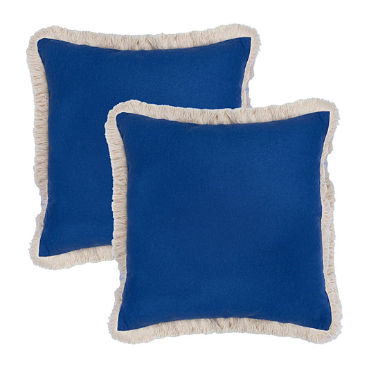 Lot de 2 housses de coussin coton BUDAPEST 50x50