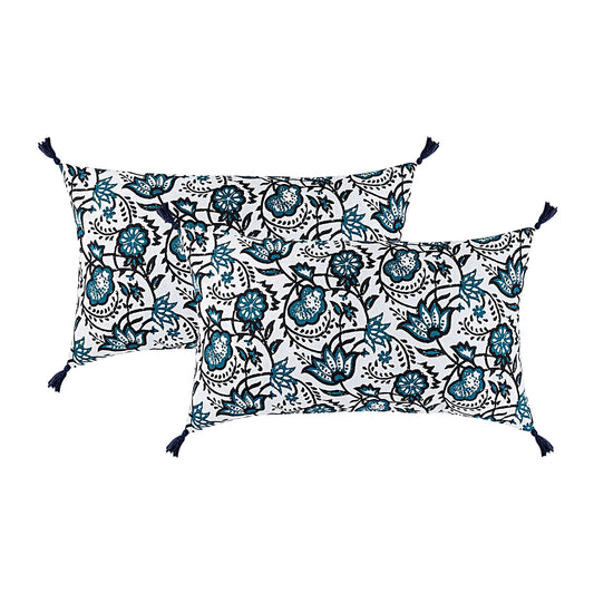 Lot de 2 housses de coussin coton CARMA 50x30