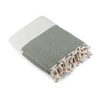 Plaid coton vert olive LIV    febronie.com