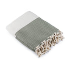 Plaid coton vert olive LIV    febronie.com