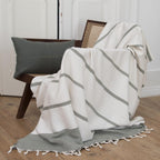 Plaid coton vert olive LIV    febronie.com