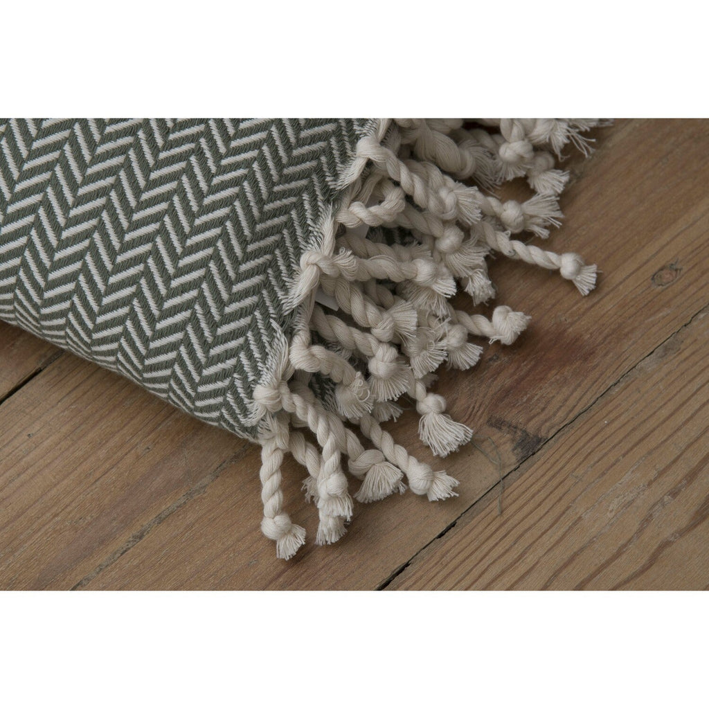 Plaid coton vert olive LIV    febronie.com