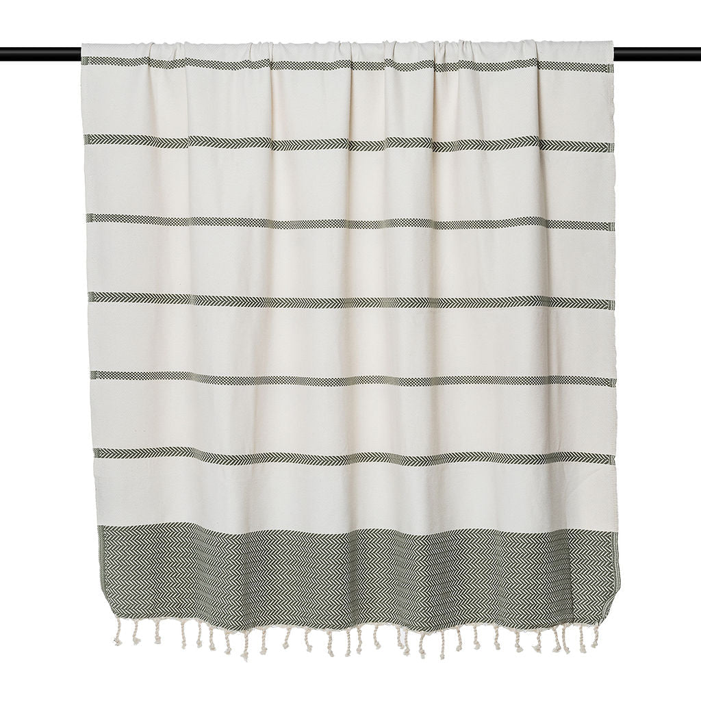Plaid coton vert olive LIV    febronie.com