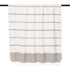 Plaid coton écru LIV    febronie.com
