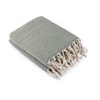 Plaid coton olive OSLO - 130x170 - febronie.com