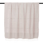 Plaid coton taupe clair OSLO    febronie.com