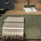 Plaid coton taupe IVAN    febronie.com
