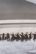 Plaid coton taupe IVAN    febronie.com