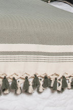 Plaid coton vert olive IVAN    febronie.com