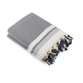 Plaid coton gris moyen IVAN - 130x170 - febronie.com