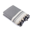 Plaid coton gris moyen IVAN    febronie.com