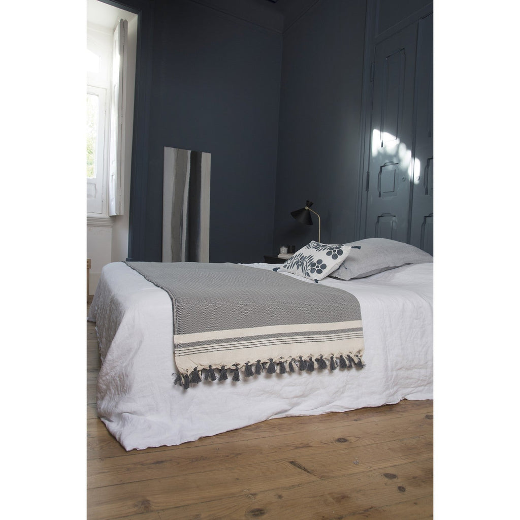Plaid coton gris moyen IVAN    febronie.com