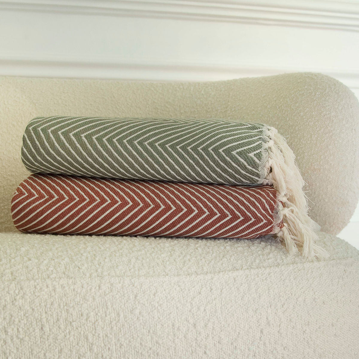 Plaid coton tomette AMSTERDAM    febronie.com
