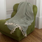 Plaid coton vert olive AMSTERDAM    febronie.com
