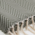 Plaid coton vert olive AMSTERDAM    febronie.com