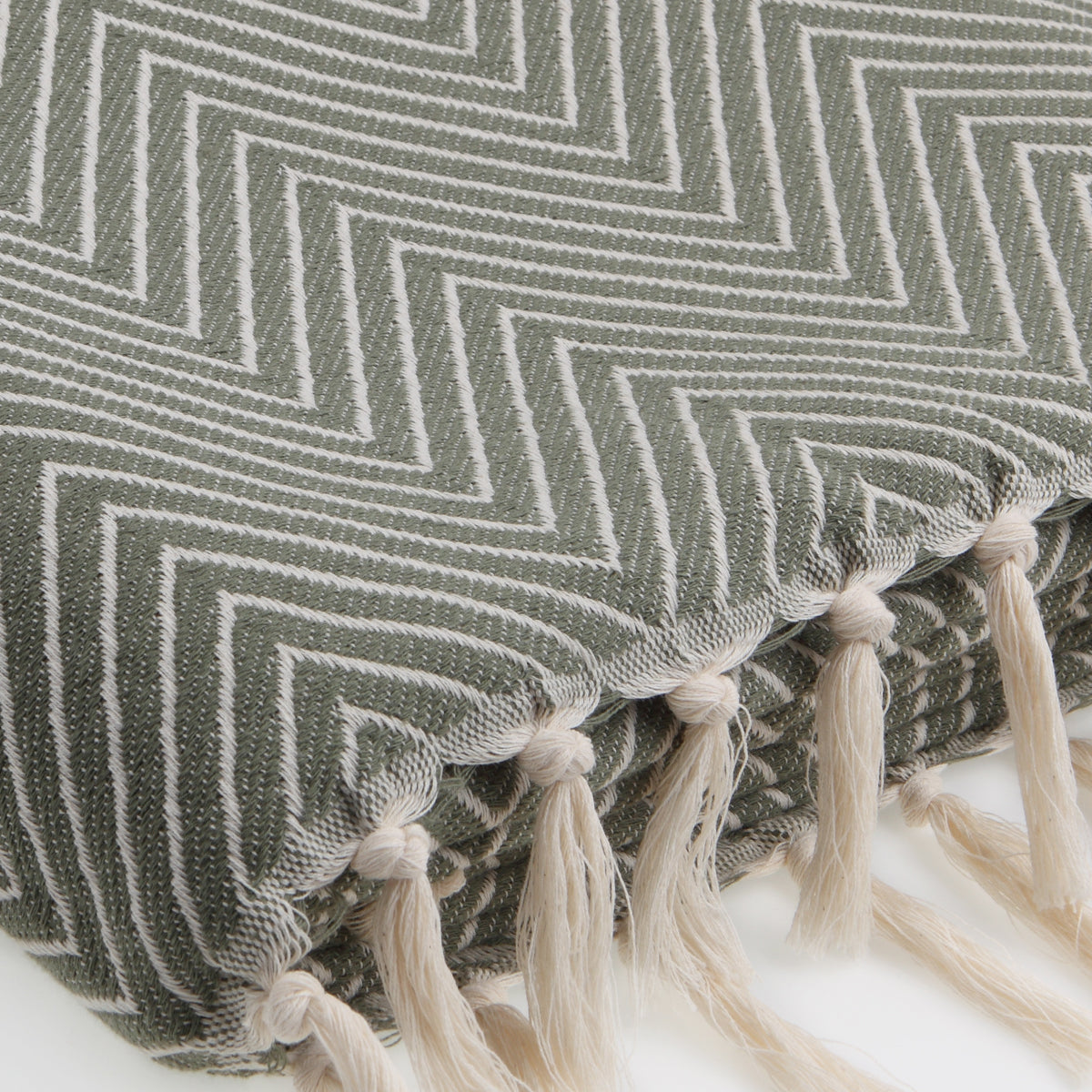 Plaid coton vert olive AMSTERDAM    febronie.com