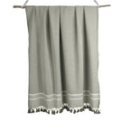 Plaid coton vert olive STOCKHOLM    febronie.com