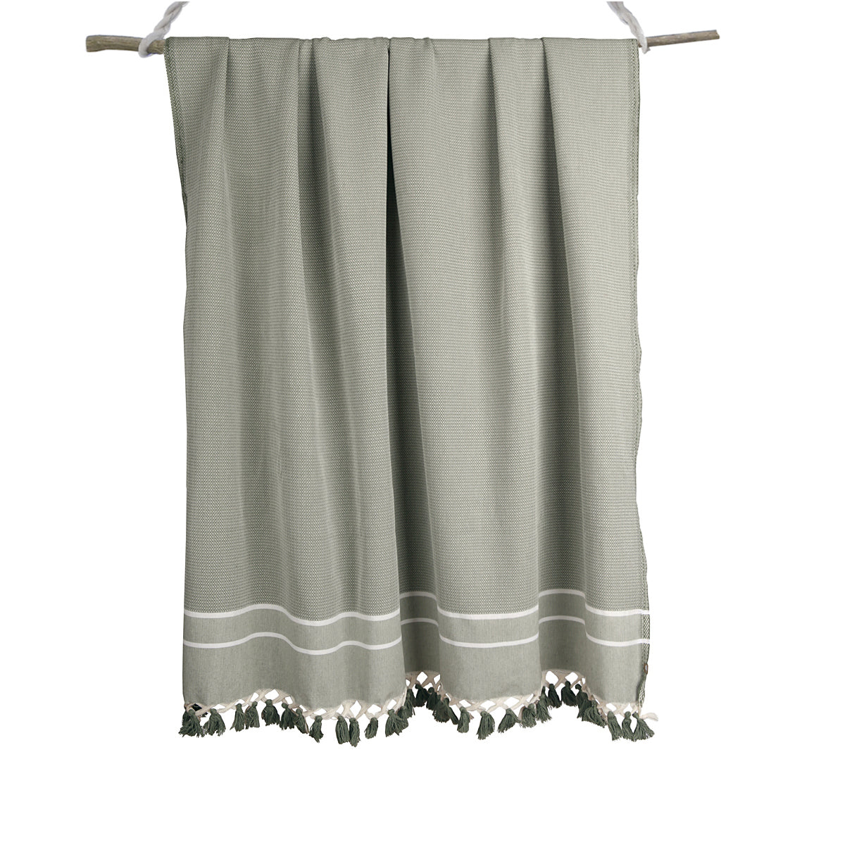 Plaid coton vert olive STOCKHOLM    febronie.com