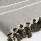 Plaid coton vert olive STOCKHOLM    febronie.com