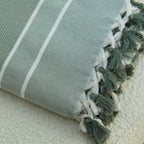 Plaid coton vert olive STOCKHOLM    febronie.com