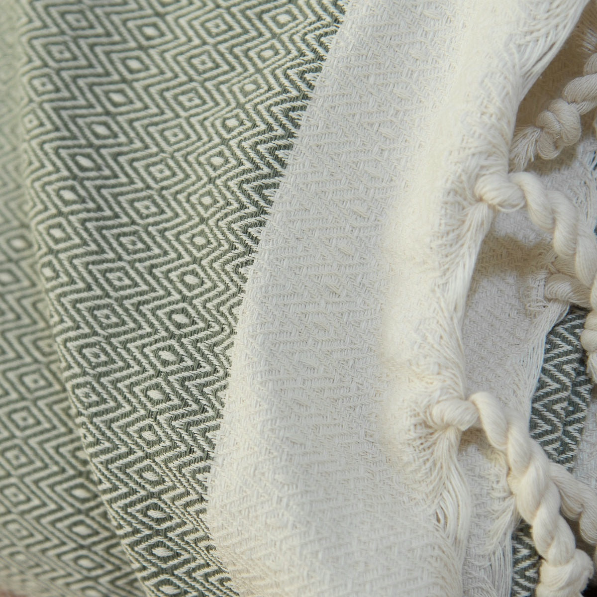 Plaid coton vert olive COURCHEVEL    febronie.com