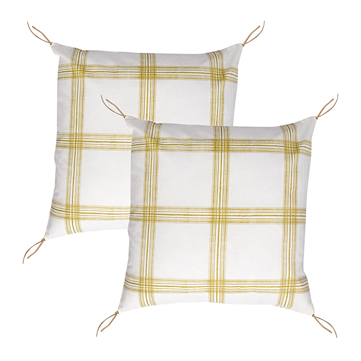 Lot de 2 housses de coussin coton MADRAS 50x50