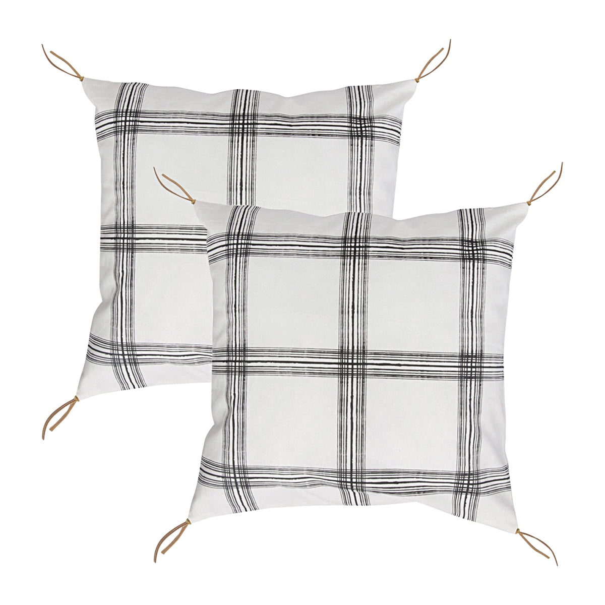 Lot de 2 housses de coussin coton MADRAS 50x50