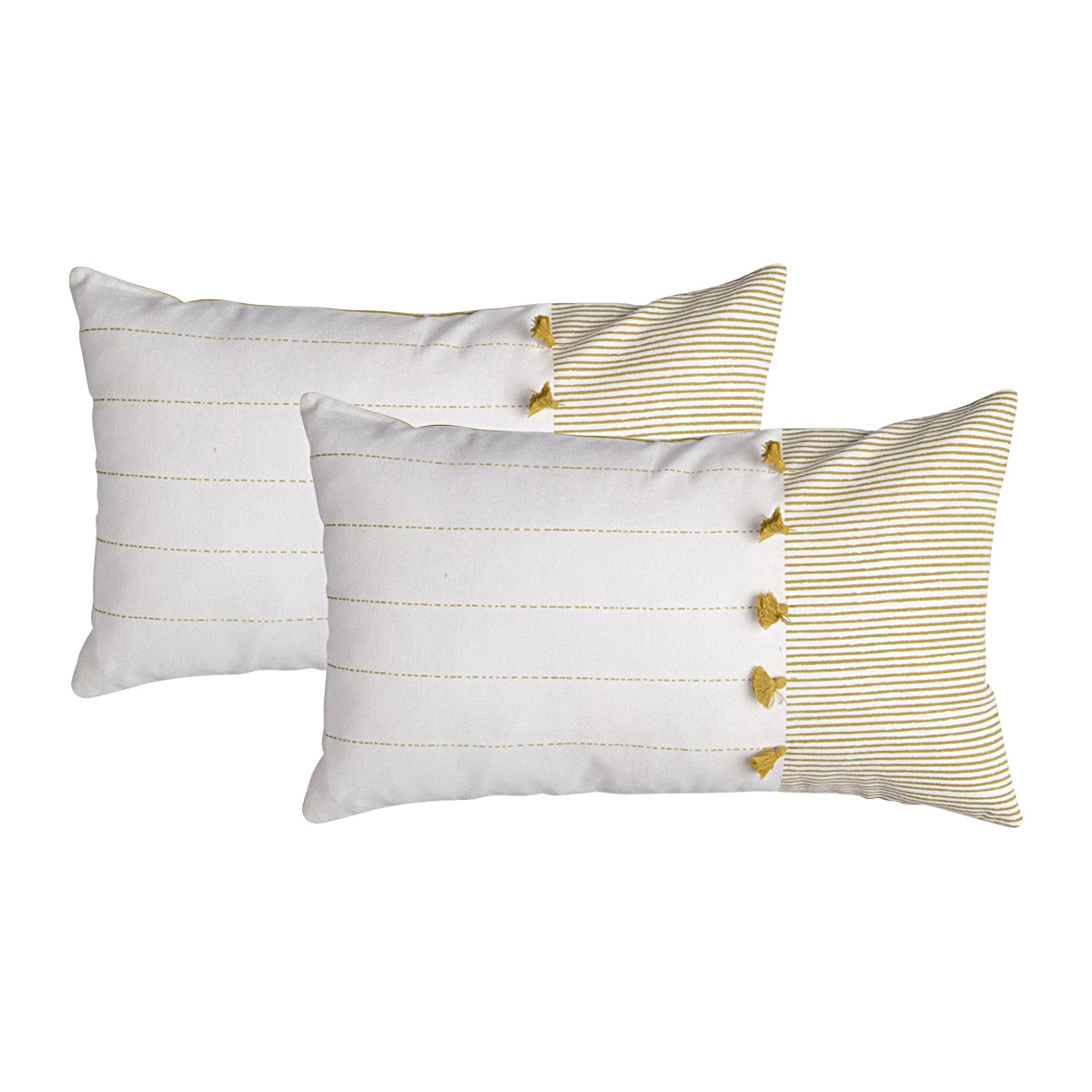 Lot de 2 housses de coussin coton PINSTRIPE 50x30