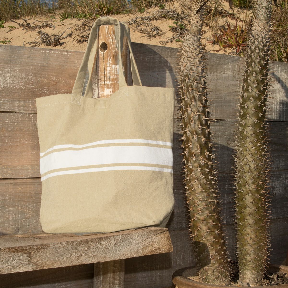 Sac de plage coton ST TROPEZ 42x45 cm