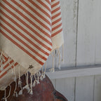 Fouta coton 100x200 HOSSEGOR - rouge brique - febronie.com
