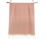 Fouta coton 100x200 HOSSEGOR - rouge brique - febronie.com