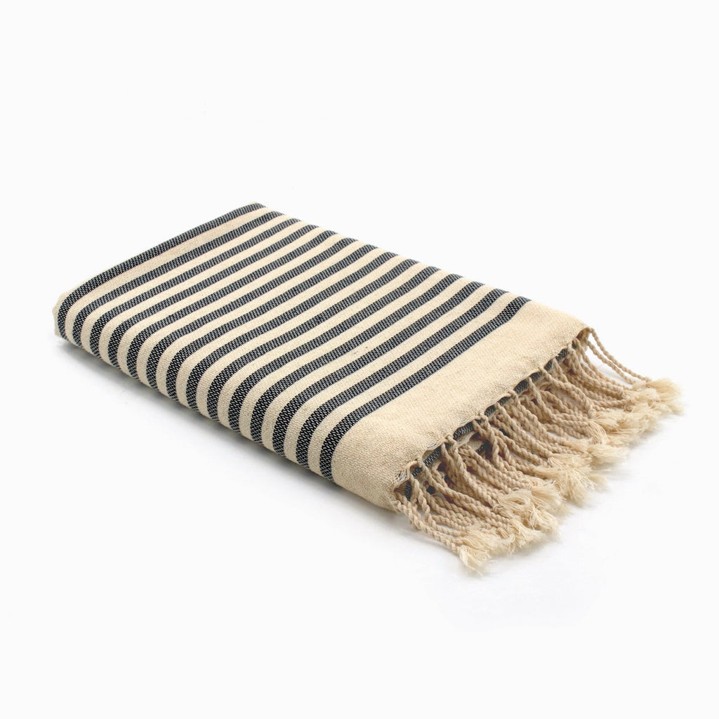 Fouta coton 100x200 HOSSEGOR - bleu denim - febronie.com