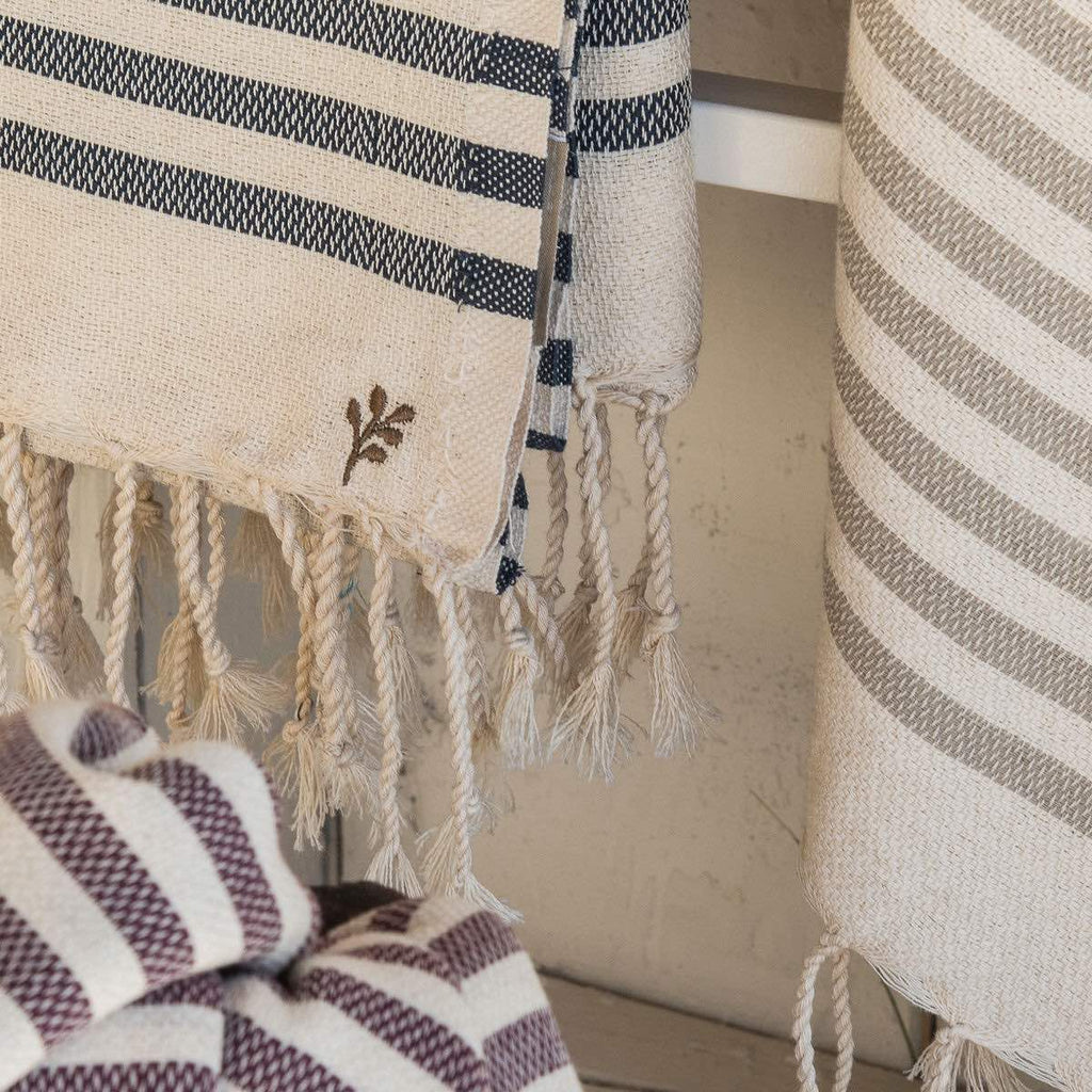 Fouta coton 100x200 HOSSEGOR - bleu denim - febronie.com