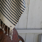 Fouta coton 100x200 HOSSEGOR - bleu denim - febronie.com
