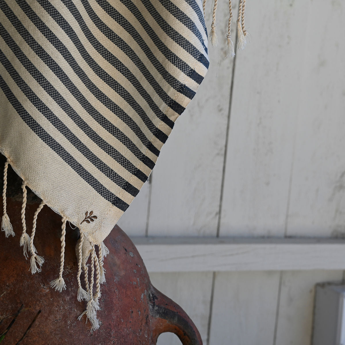 Fouta coton 100x200 HOSSEGOR - bleu denim - febronie.com
