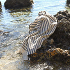 Fouta coton 100x200 HOSSEGOR - bleu denim - febronie.com