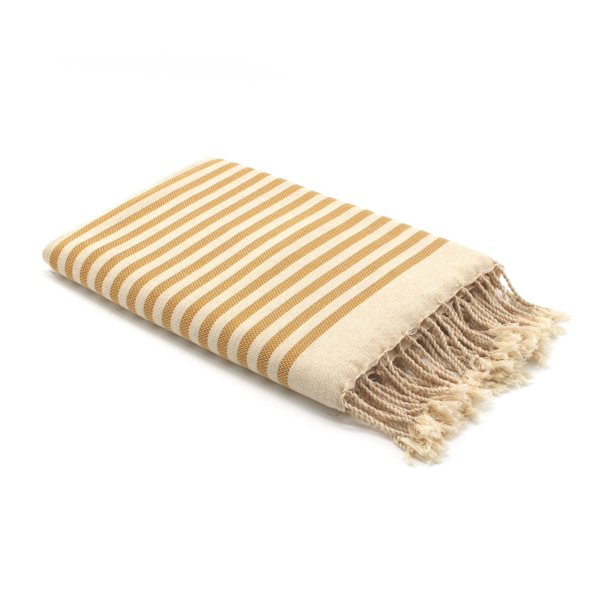 Fouta coton 100x200 HOSSEGOR - jaune moutarde - febronie.com