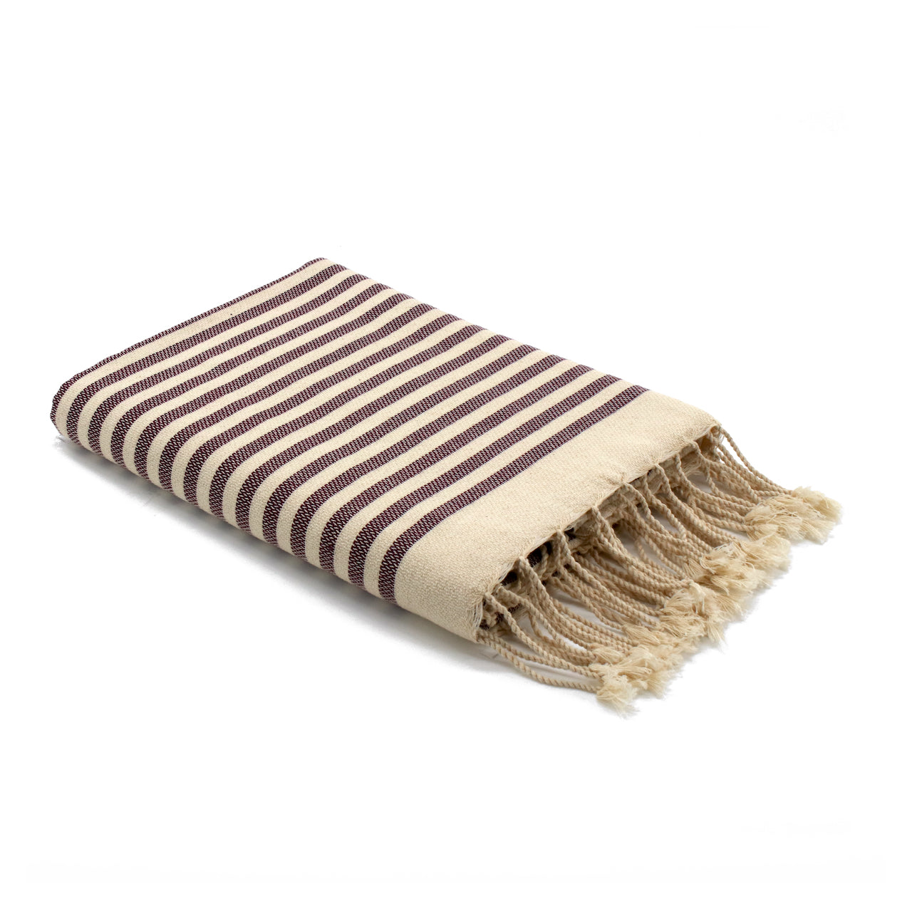 Fouta coton 100x200 HOSSEGOR - prune - febronie.com