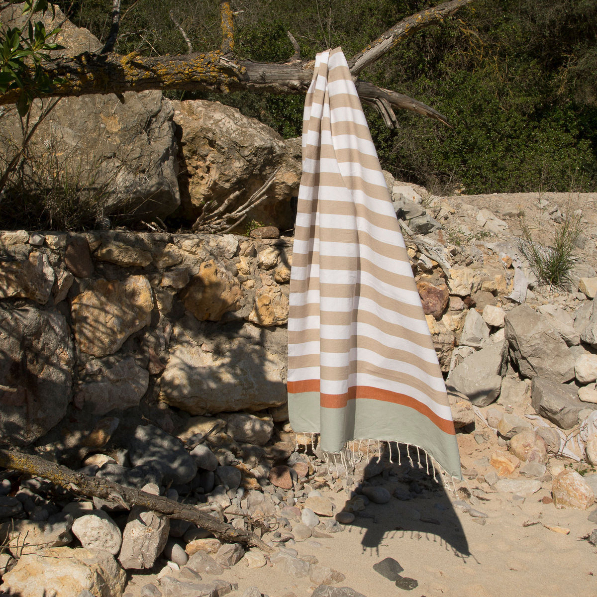 Fouta tricolore coton ARCACHON 100x200