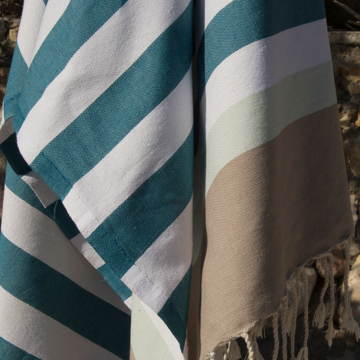 Fouta tricolore coton ARCACHON 100x200