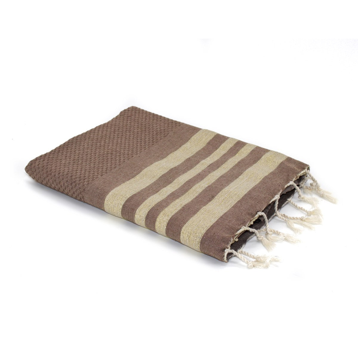 Fouta nid d'abeille lurex coton HAMPTONS 100x200