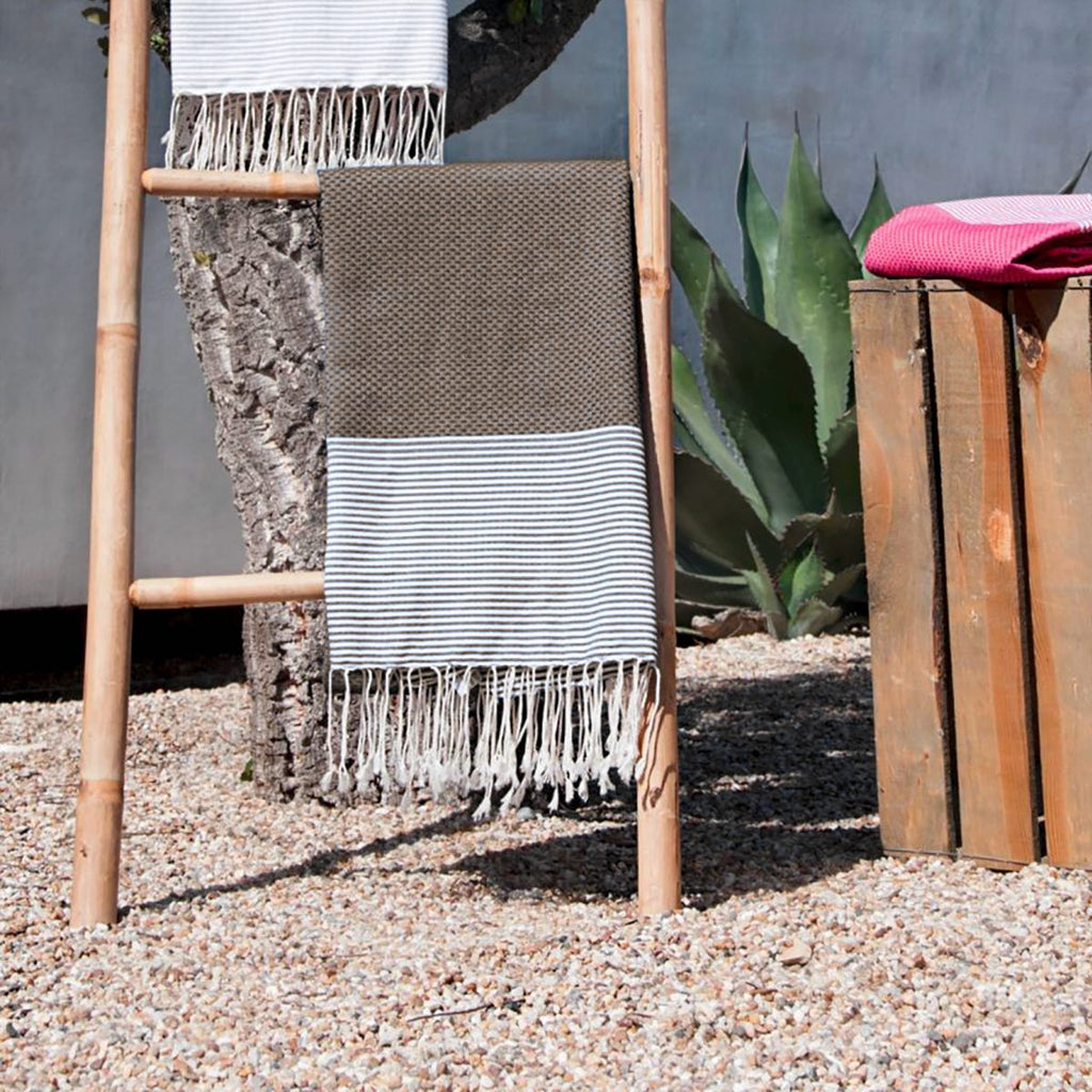 Lot de 2 foutas coton 100x200 ERICEIRA - taupe clair