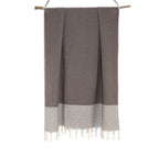 Lot de 2 foutas coton 100x200 ERICEIRA - taupe clair