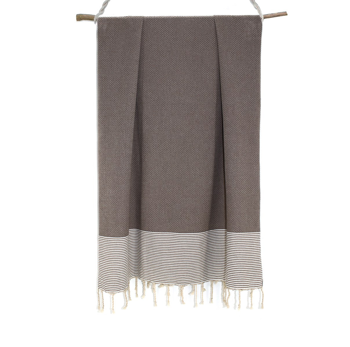 Lot de 2 foutas coton 100x200 ERICEIRA - taupe clair