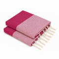 Lot de 2 foutas coton 100x200 ERICEIRA - rose fuchsia